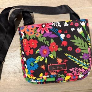 Vera Bradley Floral Crossbody Bag – Colorful Flower Print Travel Organizer Purse